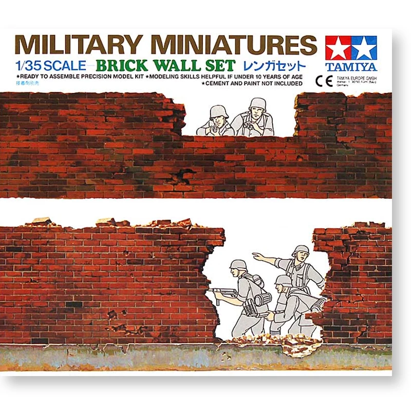 

Tamiya 35028 static assembled model toy 1/35 scale For scene scene accessories bunker house brick wall model kit