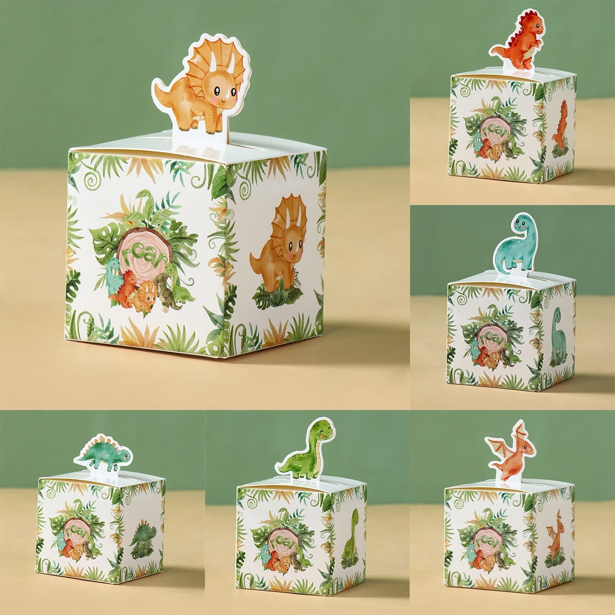 Динозавр конфеты подарочные коробки динозавр рандый Декор джунгли сафари товары