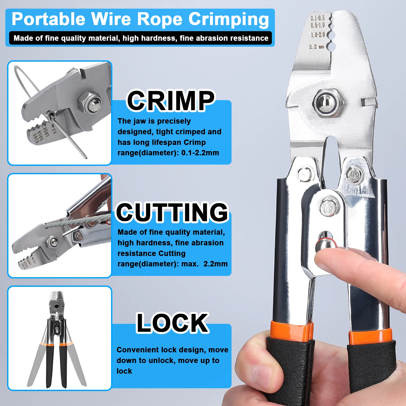 Портативные Ручные Обжимные Клещи Из Нержавеющей Стали Многофункциональный