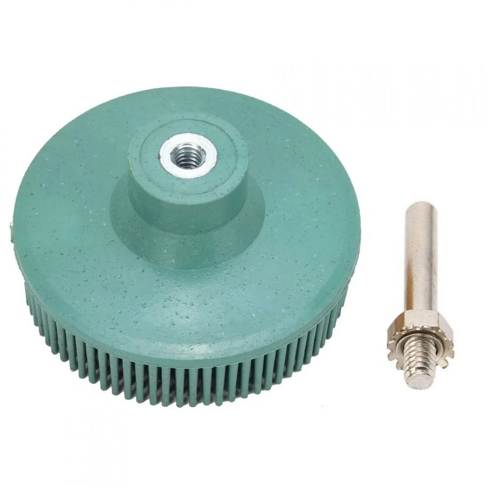 

1 Pcs Polishing Brush Polishing Wheel 3inch 50/80/120Grit Bristle Disc Rubber Abrasive Brush Electrical Drill Head