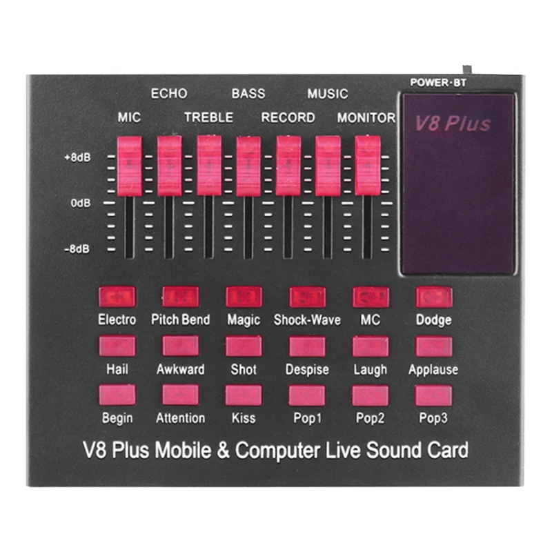 

Bluetooth Live Sound Card Live Sound Card Mixer USB External Sound Card For Computer Mobile Phone Streaming