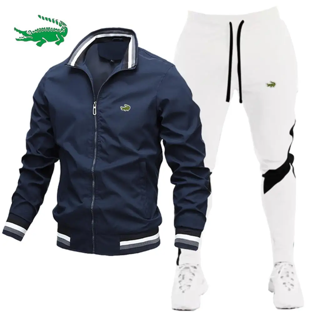 2023 Casual High Quality Men's Set Fashion Casual Sports Hoodie Pullover+Pants Sports Set