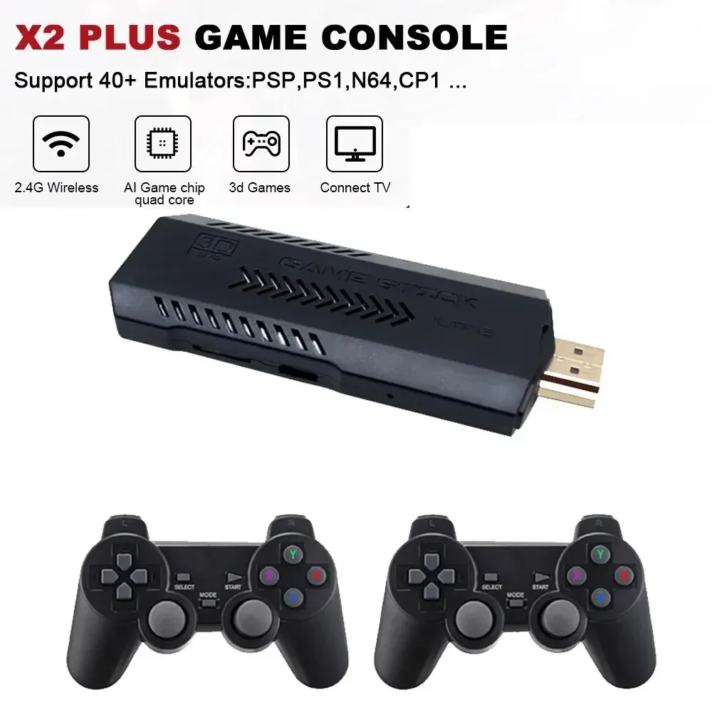 Игровая консоль X2 Plus 128G 40000 Game GD10 Pro 4K Stick 3D HD