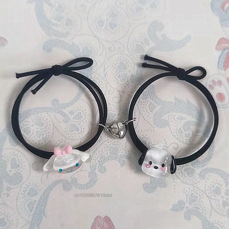 Sanrio Cinnamoroll адсорбционный магнит парный браслет Kuromi резиновая повязка головной