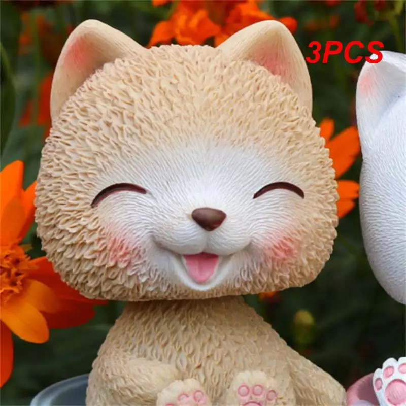 

3PCS Car Decoration Artificial Coloring Universal Durable Cute Portable Car Interior Car Accessories Ornaments Resin Material