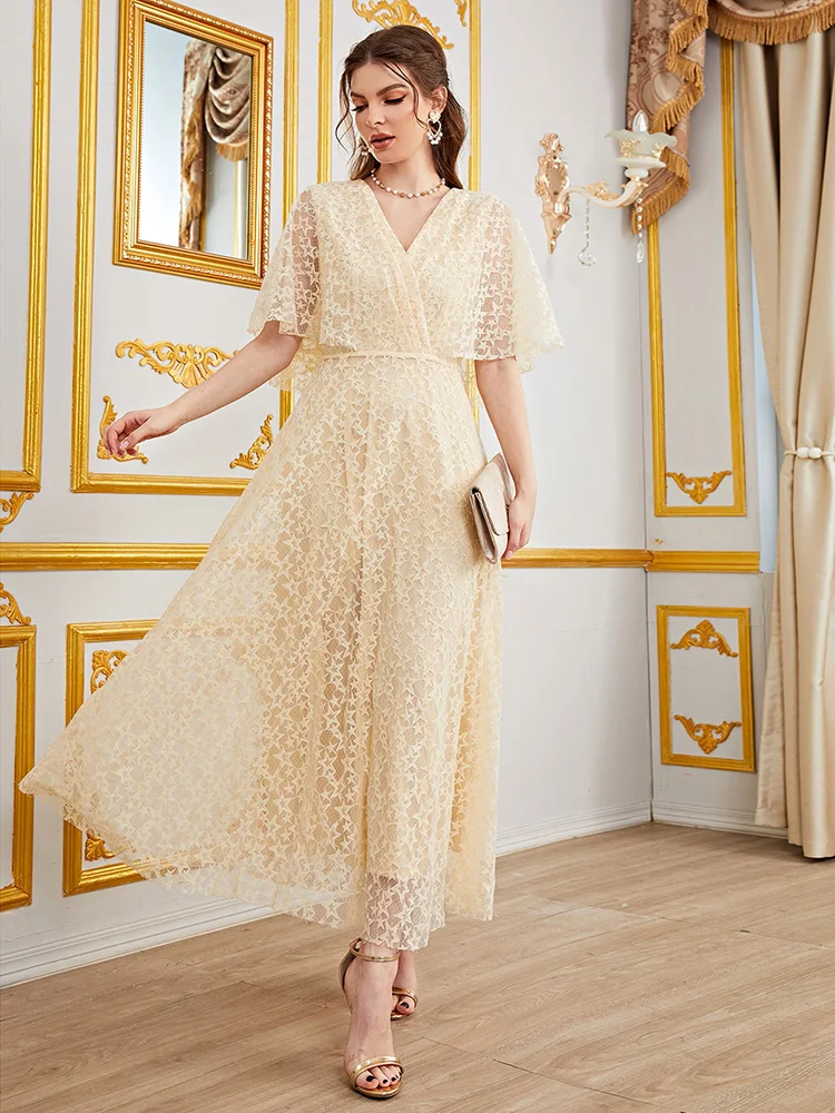 

Женское повседневное элегантное платье-макси TOLEEN, однотонное облегающее вечернее платье с роскошным принтом в турецком стиле для свадьвечерние, лето-осень 2023