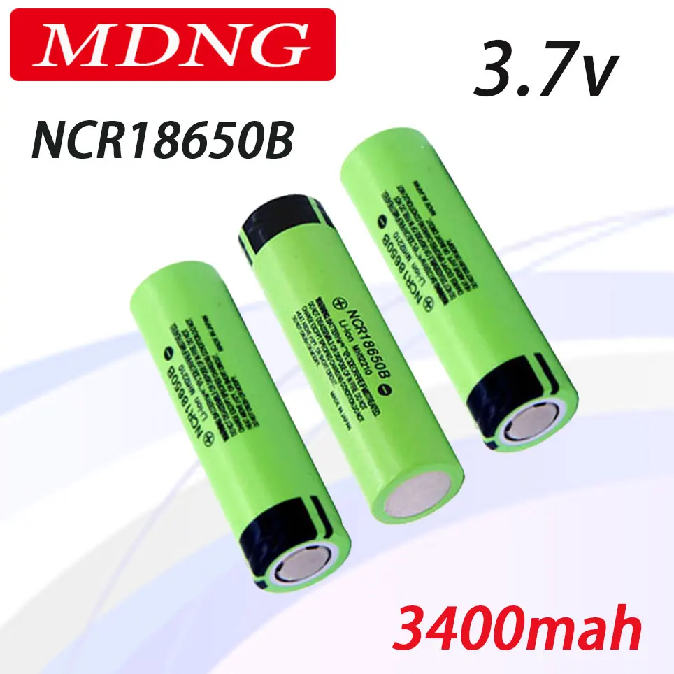 

Free Shipping 100% Original Batería.recargable Nueva 18650,3400mah 3.7v NCR18650B 3400mah Herramienta Eléctrica LED