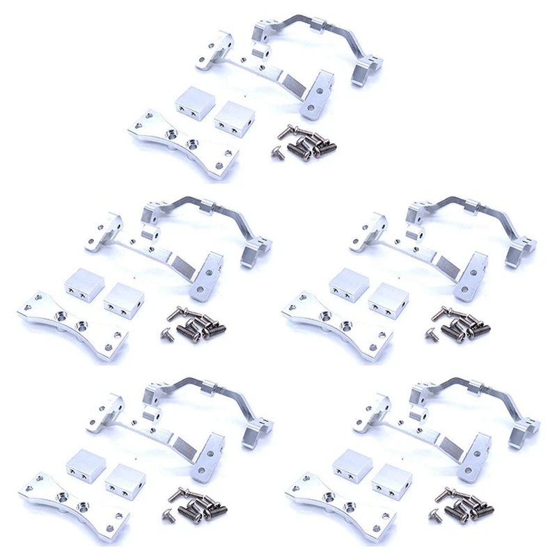 

5X Metal Pull Rod Base Seat & Axle Up Servo Bracket Mount for MN D90 D91 D96 D99S 1/12 RC Car Truck Spare Parts,Silver