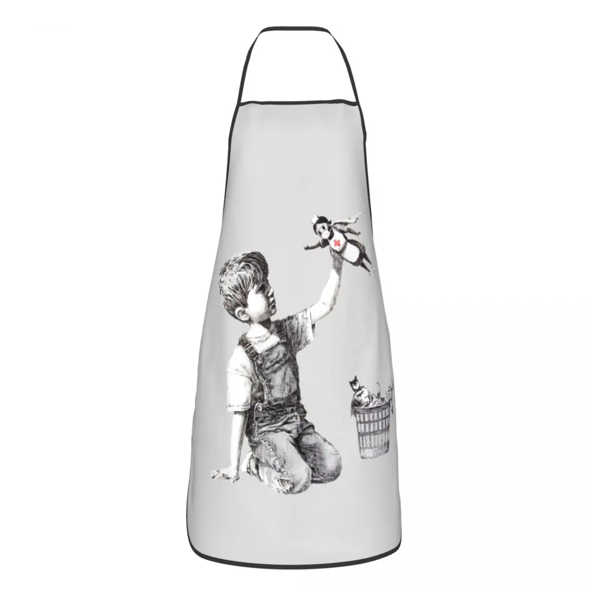 

Custom Bib Game Changer Aprons for Men Women Unisex Adult Chef Cooking Kitchen Banksy Street Graffiti Pop Art Tablier Cuisine