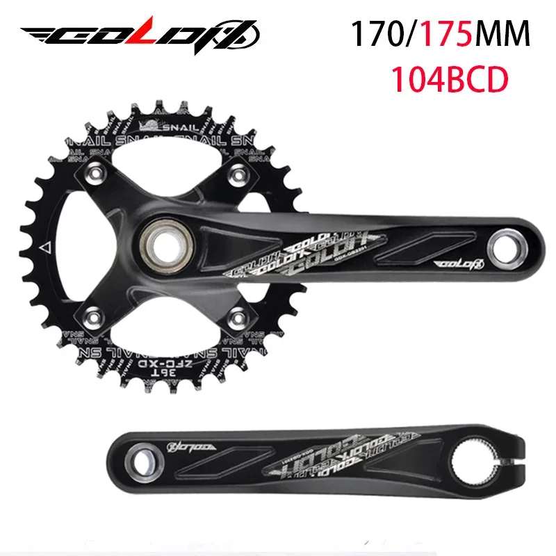 GOLDIX велосипедный коленчатый вал 104BCD алюминиевый для горного велосипеда 170 мм ПЭ