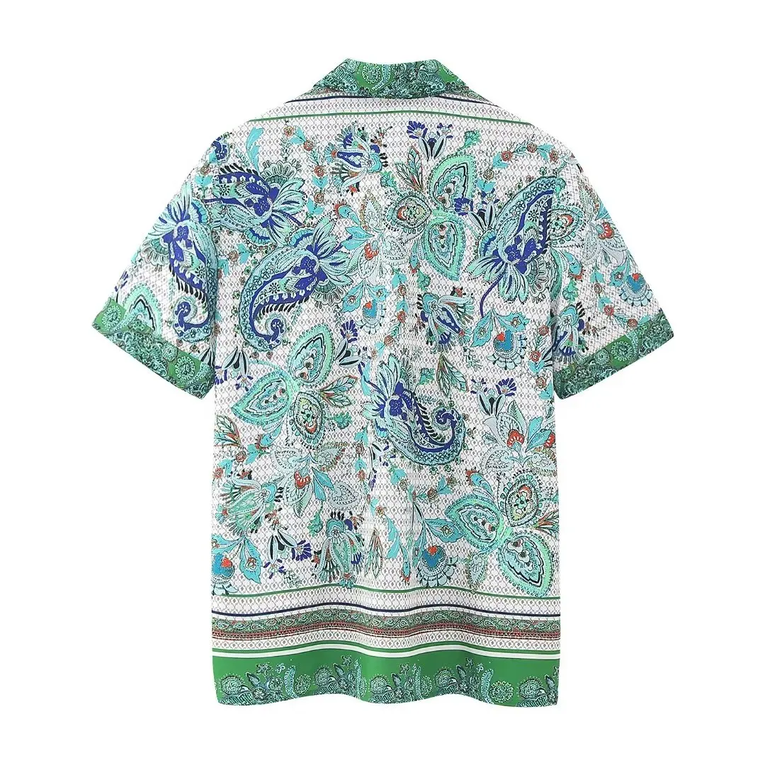 Refeel Summer Shorts Girls New Casual Loose Floral Print Short Pants Y2K Elastic Waist Female Trousers Women Clothing