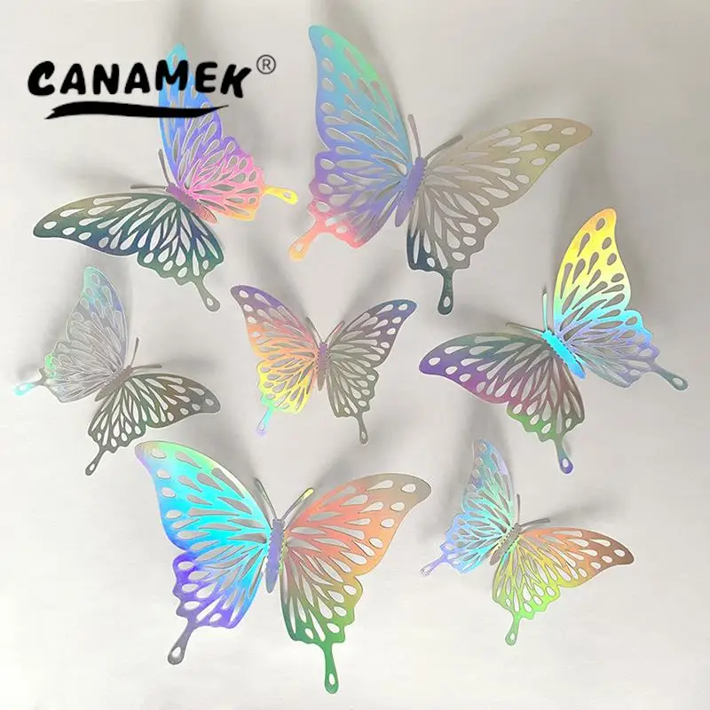

12Pcs 4D Hollow Butterfly Wall Sticker DIY Home Decoration Wall Stickers Birthday Wedding Party Decors Butterfly Kids Room Decor