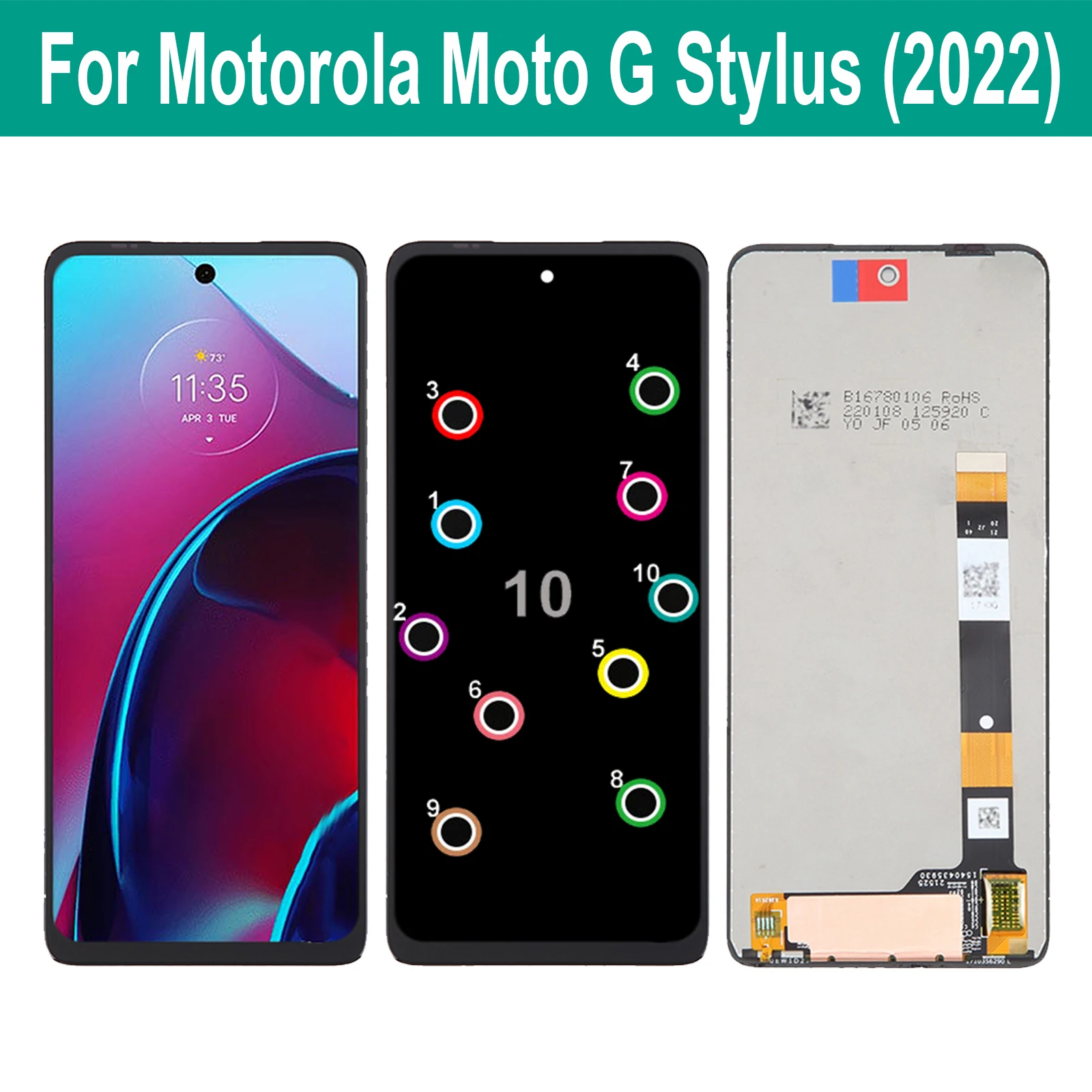 

Оригинальный сенсорный экран 6,8 ''для Motorola Moto G Stylus 5G 2022 LCD