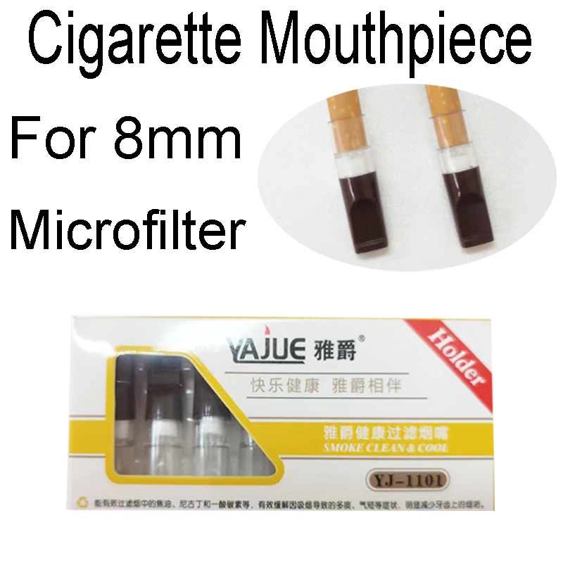 

For 8mm Disposable Microfilter Mouthpiece for cigarettes Tar Filtration Portable Tobacco Filters Plastic Creative Hookah Pipe