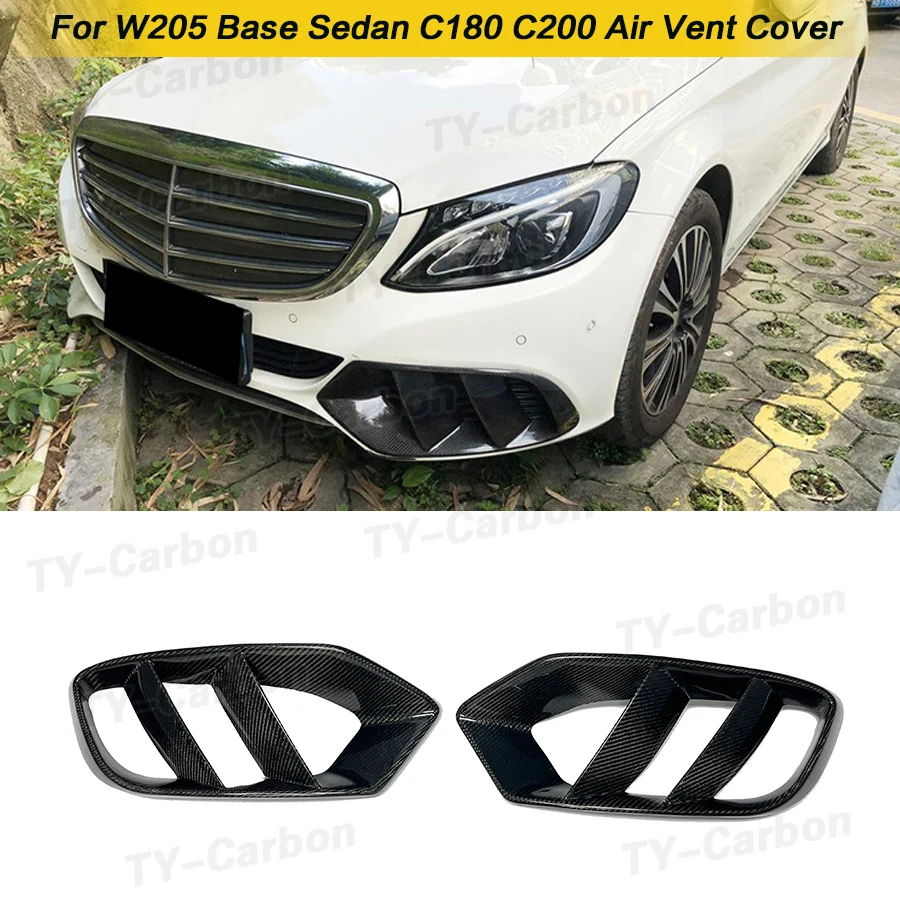 

Для Mercedes-Benz W205 базовый седан C180 C200 2015 - 2018 C Класс передний бампер вентиляционное отверстие крышка отделка углеродное волокно/FRP