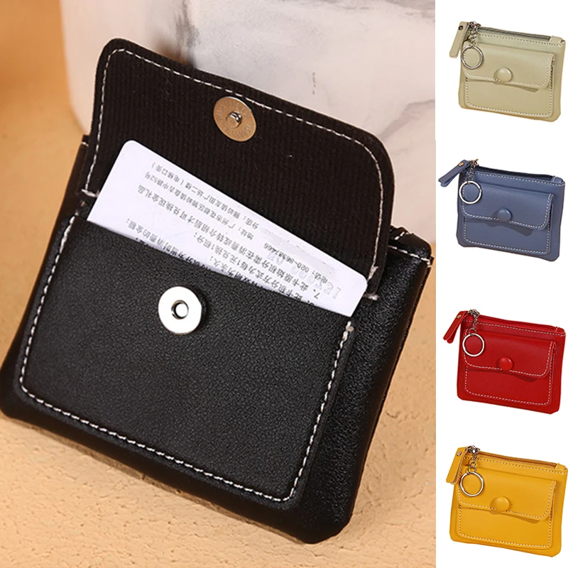 

Women Small Coin Purse Bag Wallet Change Purses Zipper Money Bags Children Mini Wallets Leather Key Holder Clutch Pouch Cartera