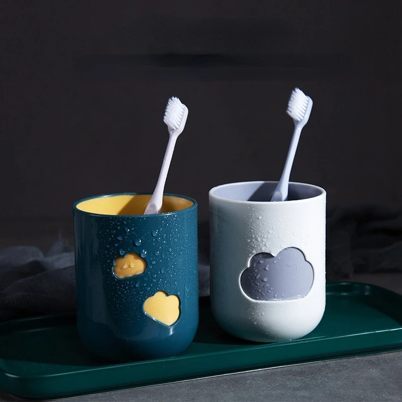 

Cloud Design Toothbrush Cap Toothbrush Holder Cup PP Fabric Heat Drop Resistant Creative Simple Nordic Bathroom Home Decoration