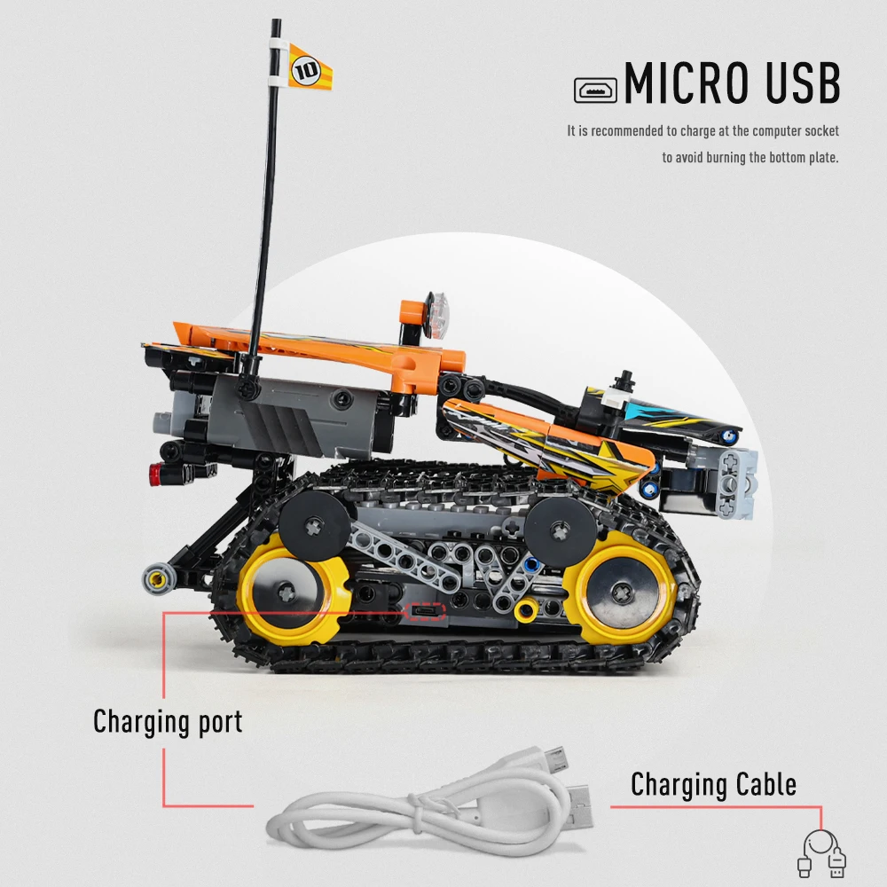 Технический Радиоуправляемый гусеничный трюковый автомобиль модель с