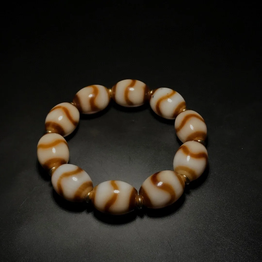 Зуб желтый цветок лотоса ведро из бисера с тигровым зубом браслет Duer агата для