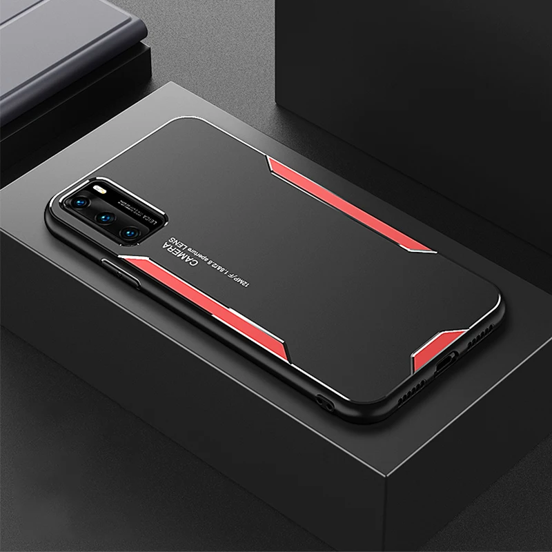 

Luxury Metal Phone Case For Huawei P40 P50 Pro P30 Lite P20 Mate 20 30 40 Honor 50 60 20 Pro10i Shockproof Casing Cover