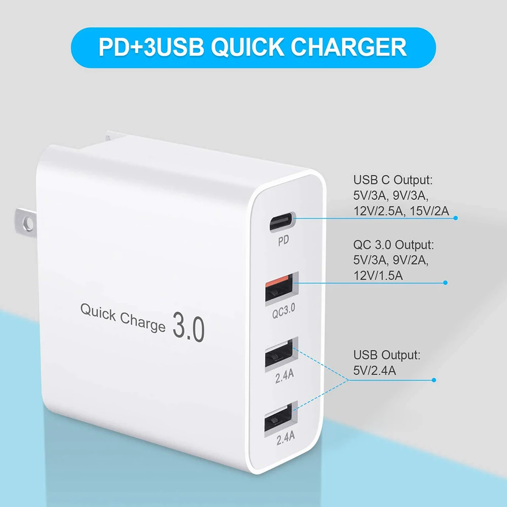 Ceny Szybka ładowarka 48W PD Typ C ładowarka USB C Dla IPhone 7 8 Samsung Huawei Tablet Szybka ładowarka ścienna QC 3.0 Usa Ue UK AU Wtyczka Adapter