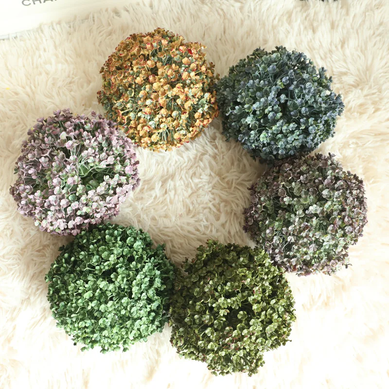 

Fashion Artificial Plant Ball Tree 5 Colors Green Plant Ball Boxwood Wedding Event Home Outdoor Decoration