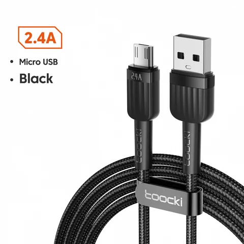 Кабель Micro USB Toocki 2,4 А для быстрой зарядки Xiaomi Redmi Samsung Android, кабель Micro USB для передачи данных