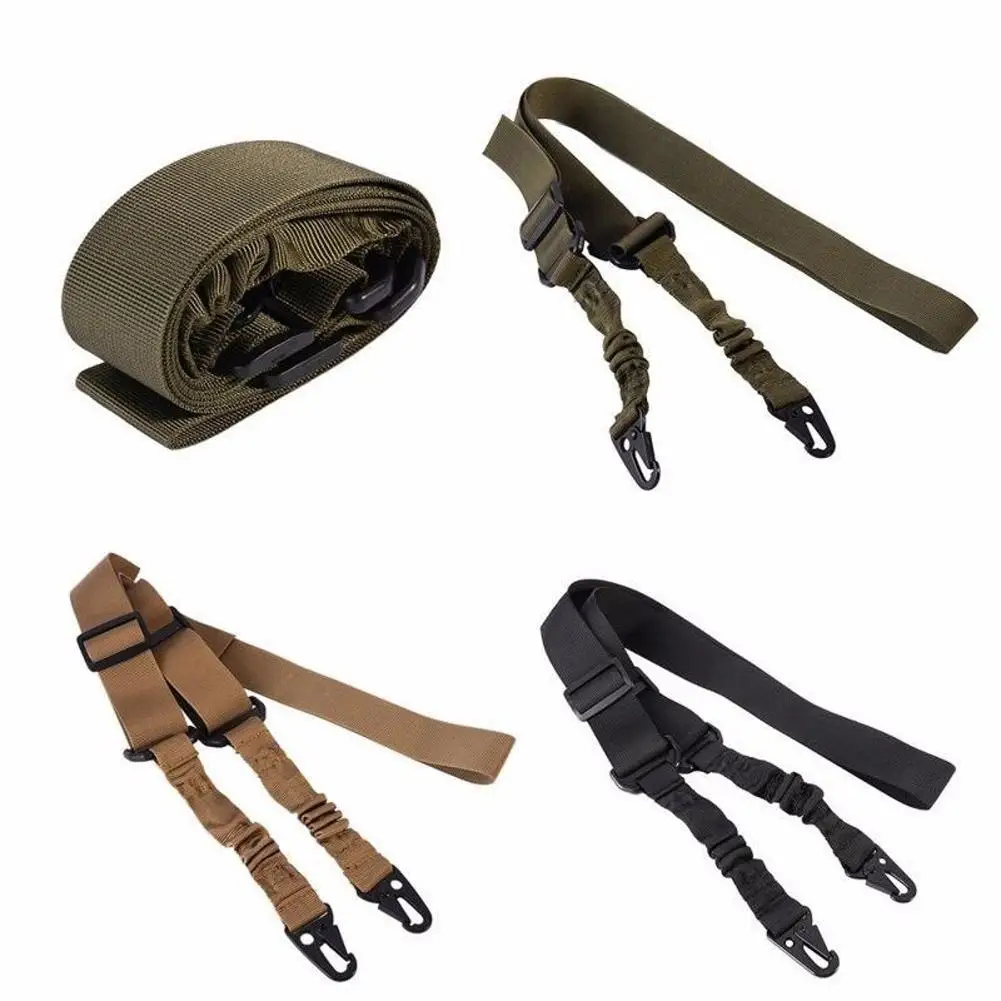

135cm Adjustable 2 Point Rifle Sling With Metal Hooks Multi-functional Outdoor Hanging Sling For Outdoors Gun Rope Dropshipping