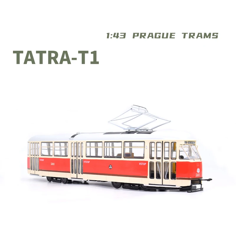 

Diecast 1:43 Scale Tramcar TATRA-T1 Rail Transit 5001 Bus Alloy Car Model Adults Collectibles Toys Gifts Static Show Souvenir