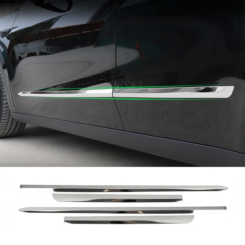 

4 шт., обшивка для боковой двери автомобиля Tesla Model Y 3 2017-2023