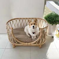 novelty bed handmade rattan pet bed cat dog sofa rattan chair bed bamboo