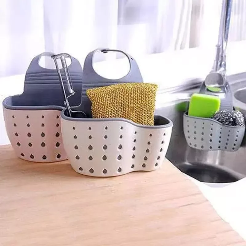 

2023New Tools Organizer Adjustable Snap Sink Soap Sponge Kitchen Accessories Kitchen Hanging Drain Basket Kitchen Gadgets