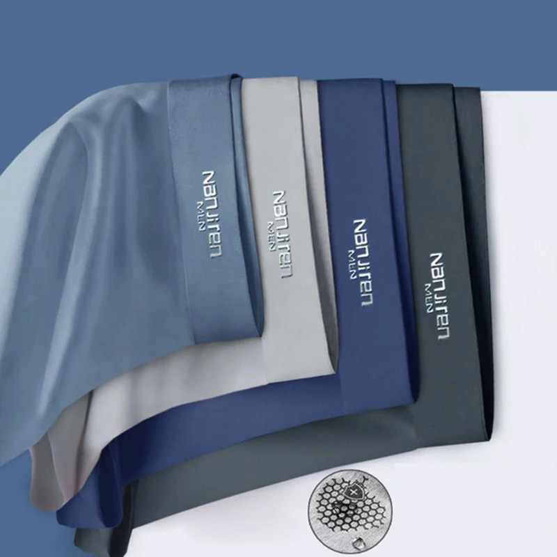 Intimo Uomo Boxer Mutandine Da Uomo In Seta Di Ghiaccio Boxer Da Uomo Mutande In Grafene Traspirante Comodo Boxer Ultrasottile L-6Xl