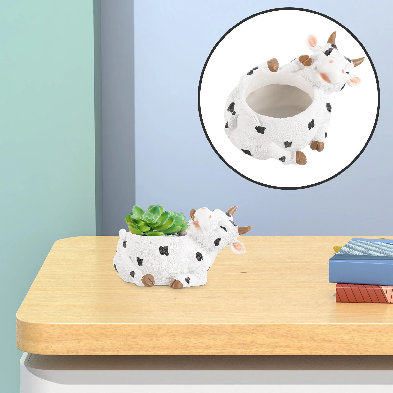 

Small Pots Indoor Animal Cow The 18x12cm Planter Succulents Resins Cactus