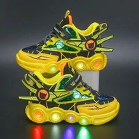 luminous sports shoes with lights childrens casual shoes retro flashing walking shoe baby girls boys toddler shoes kid sneakers