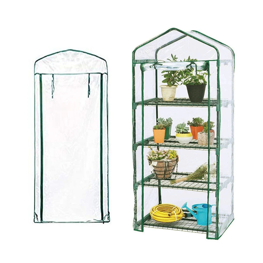 

2/3/4/5 Tier PVC Warm Garden Household Plant Greenhouse Cover Waterproof Protect Garden Plants Flowers (without Iron Stand)