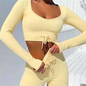 Seamless Yoga Sets Sport Suit Two Piece Set Women Gym Clothing Workout Sportswear Yoga Set High Wais in USA (United States)