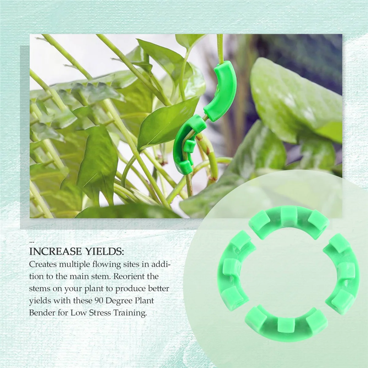 36 Pcs 90 Degree Plant Trainer for Low Stress Training Bending Clips LST Trellis Growth Kits