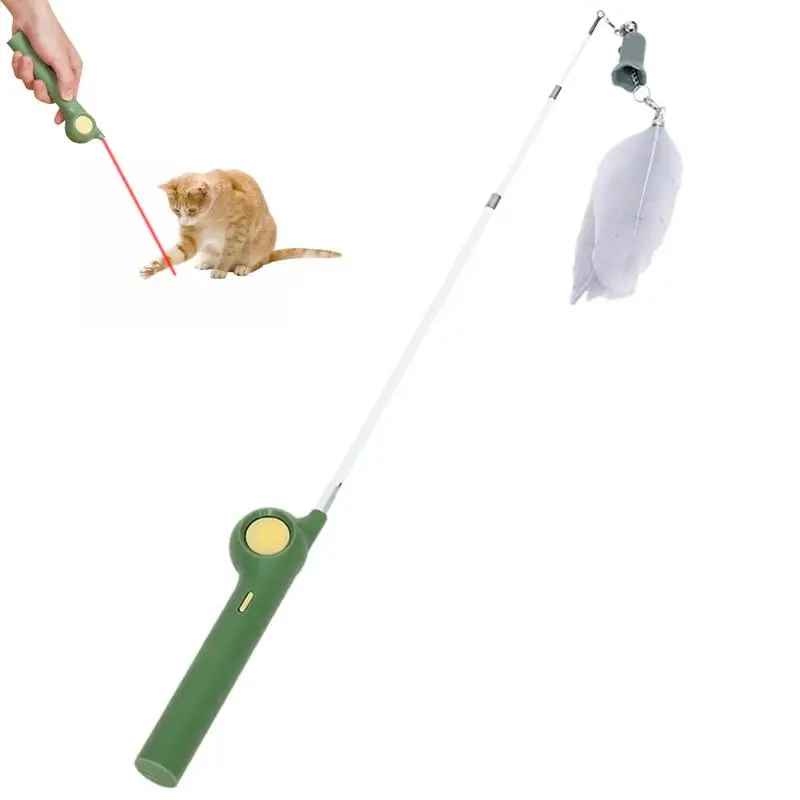 

Игрушки для кошек, указка, игрушка для кошек, Удочка с перьями, выдвижная палочка, игрушечная палочка, тренировочный инструмент для домашних...