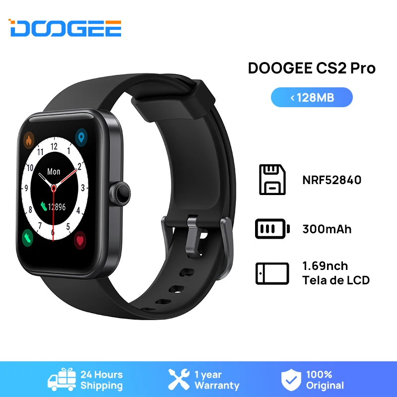 

New DOOGEE CS2 Pro Smartwatch Sport Smart Watch 5ATM Waterproof Blood Oxygen Measurement Heart rate measurement 14 Sports Modes