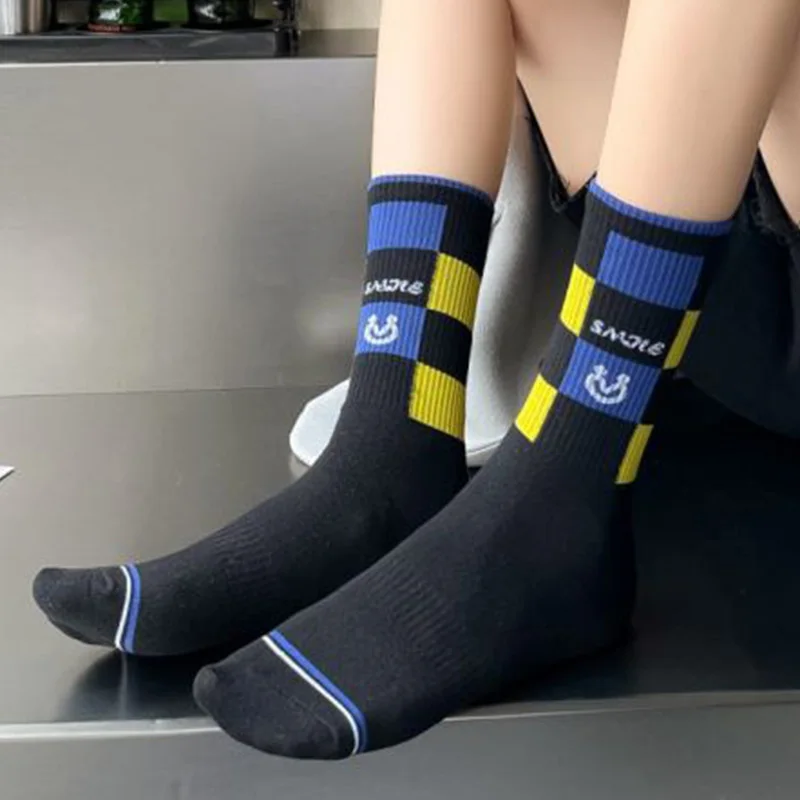 5 Pair Fashion Sport Street Skateboard Socks Women Long Autumn Winter Cotton Socks Pack Kawaii Animal Print Calsetines De Mujer
