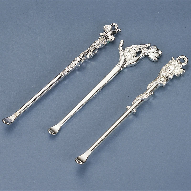 

1pc Retro Brass Ear Spoons Dragon Portable Ear Cleaning Tool Ear Pick Ear Wax Remover Curette Cleaner Keychain Pendants