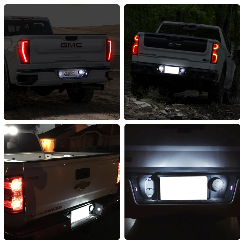 Белый светодиодный светильник номерного знака для Chevy Silverado GMC Sierra 1500 2500HD 3500HD (art.: 3920d2fe07c53) - 3920d2fe07c53
