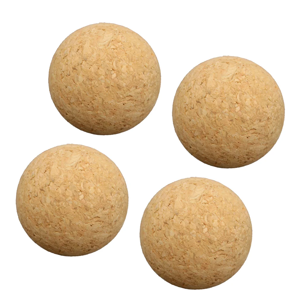 

4 Pcs Balls Infant Toy Cork Foosballs Wooden Table Soccer Pool Football Soccer Ball Countertop Game Balls