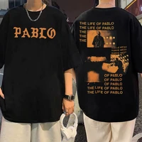 kanye west pablo double sided graphics print t shrits the life of pablo tshirt summer men women hip hop fashion brand teen tees