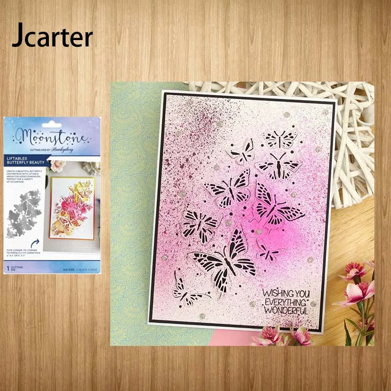 

Liftables Butterfly Beauty Metal Cutting Dies Craft Mold Mould Blade Punch Stencil for Scrapbooking Handmade Tool Border Model