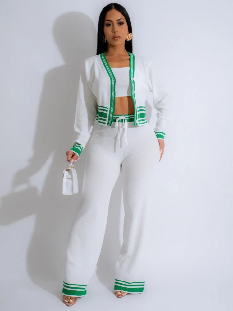 Пикантный Женский трикотажный комплект JRRY из трех предметов бюстгальтер без