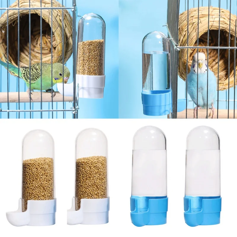 

2023NEW Bird Water Drinker Feeder Waterer with Clip Pet Bird Supplies Dispenser Bottle Drinking Cup Bowls For Pet Parrot Cage
