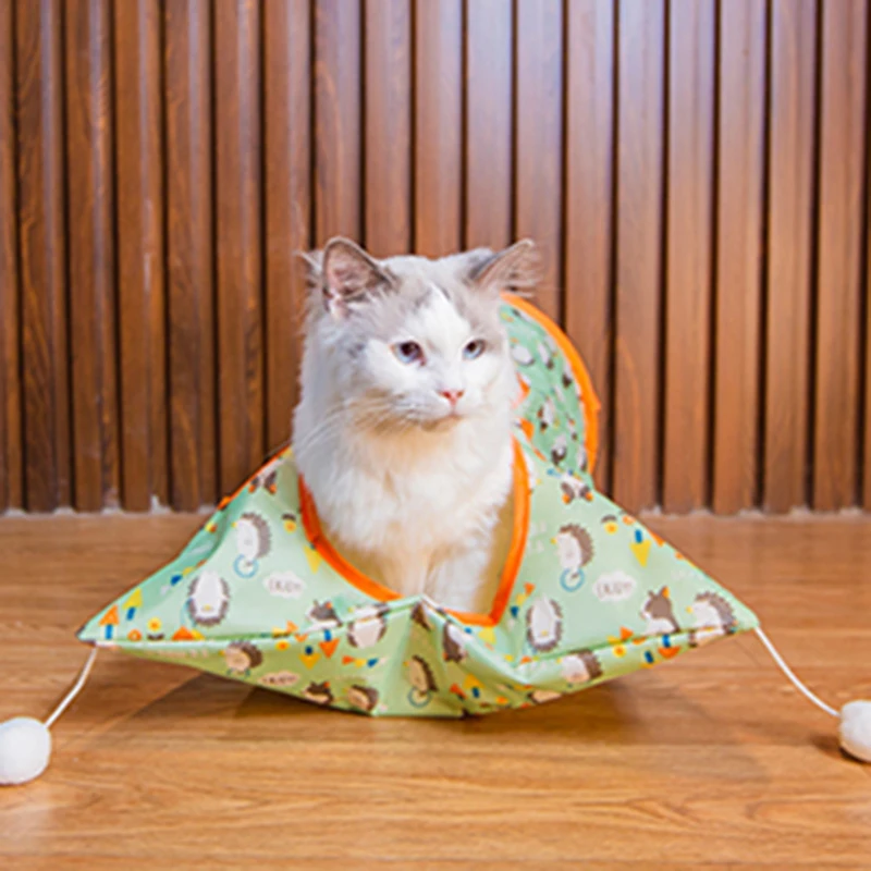 

Cats Tunnel Bag Pet Kitten Tunnel Small Animal Cat Play Toy Interactive Toys For Puzzle Exercising Hiding Training And Running