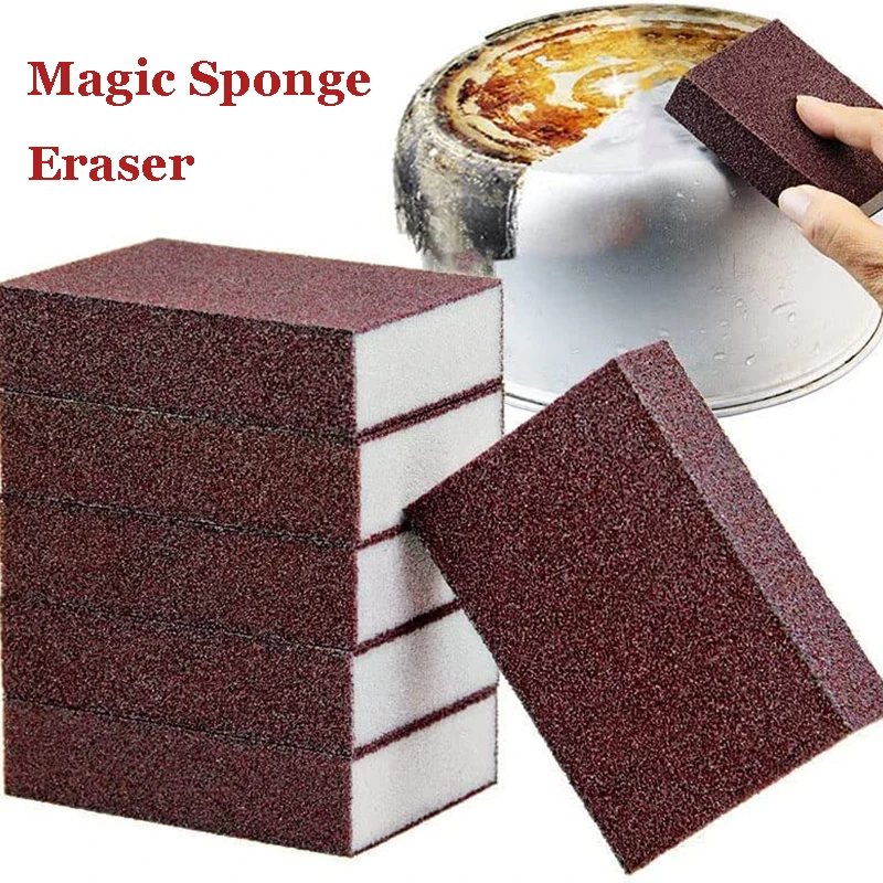

4/2/1Pcs Magic Sponge Eraser Rust Remover Brush Carborundum Kitchen Dish Pot Cleaning Descaling Rub Kitchen Sponge Clean Tools